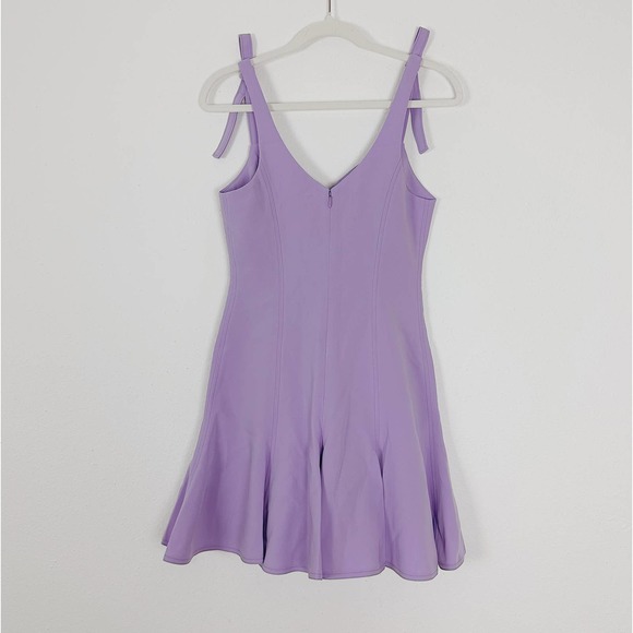 NWT Cinq‎ A Sept Kirsty Fluted Crepe Mini Dress in Lilac Size 2 - Picture 4 of 8